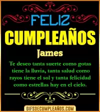GIF Frases de Cumpleaños James